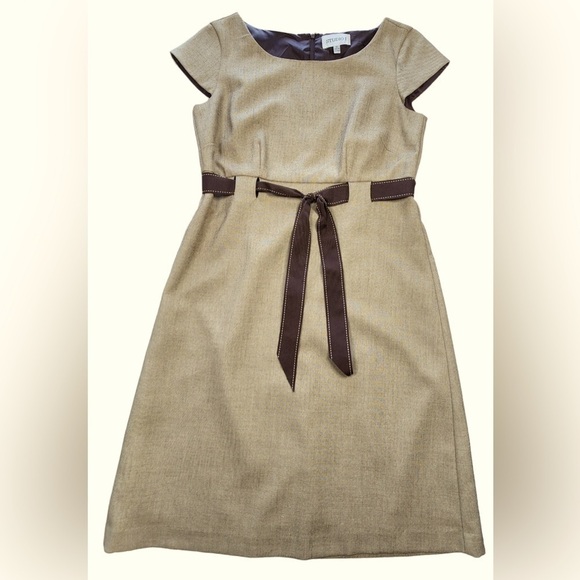 Studio I Dresses & Skirts - Studio I, A-line dress with capped sleeves and tie at the waist